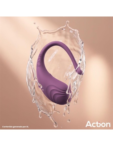 Luvia Huevo Vibrador con Control Remoto USB Púrpura