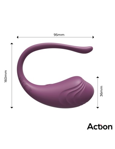 Luvia Huevo Vibrador con Control Remoto USB Púrpura