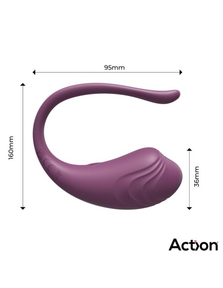Luvia Huevo Vibrador con Control Remoto USB Púrpura