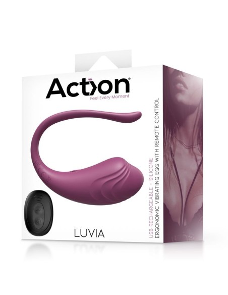 Luvia Huevo Vibrador con Control Remoto USB Púrpura