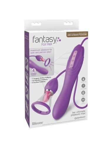 Estimulador con Lengua, Succion y Vibración Her Ultimate Pleasure Max