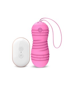 Hiibo Huevo Vibrador con Rotación Control Remoto USB Silicona Rosa 2