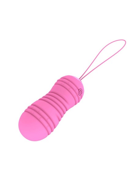 Hiibo Huevo Vibrador con Rotación Control Remoto USB Silicona Rosa