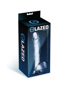 Dildo Realista con Testículos Material Cristalino 18 cm 2