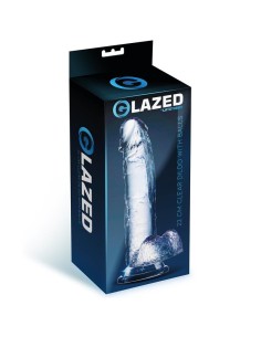 Dildo Realista con Testículos Material Cristalino 22 cm 2