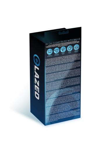 Dildo Realista con Testículos Material Cristalino 20 cm