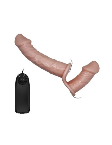 Arnés Dildo Doble con Vibración Natural