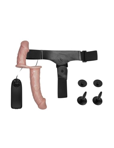 Arnés Dildo Doble con Vibración Natural
