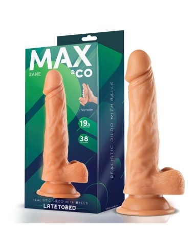 Zane Dildo Realista con Testículos Natural 7,6 - 19.5 cm