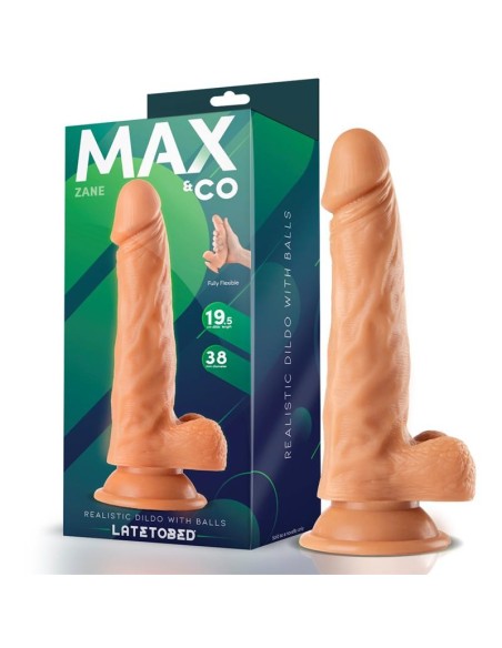 Zane Dildo Realista con Testículos Natural 7,6 - 19.5 cm