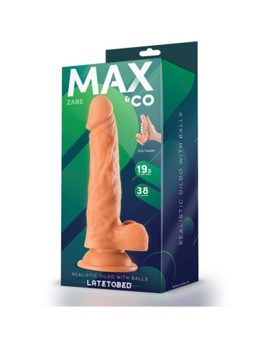 Zane Dildo Realista con Testículos Natural 7,6 - 19.5 cm