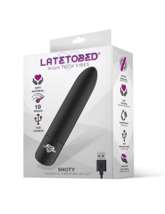 Shoty Bala Vibradora USB 10 Velocidades Potente Motor Negro 2