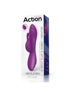 No. Eleven Vibrador con Conejito, Punto G y Fución de Pulsación USB Margnético Silicona 2
