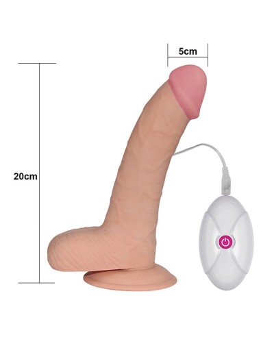 Dildo The Ultra Soft Dude con Vibración 8.8 Natural