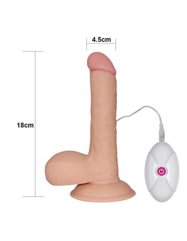 Dildo The Ultra Soft Dude con Vibración 7.5 Natural
