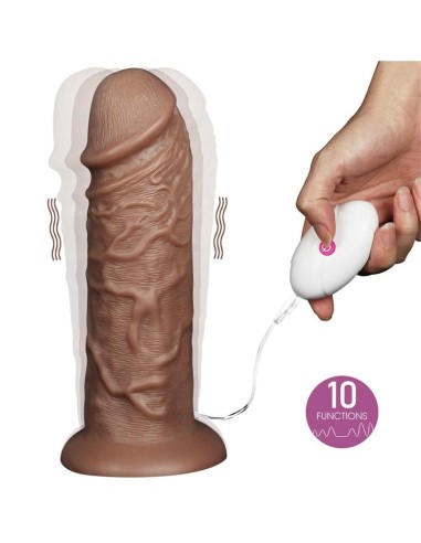 Dildo King 10.5 con Vibración Chubby Marrón