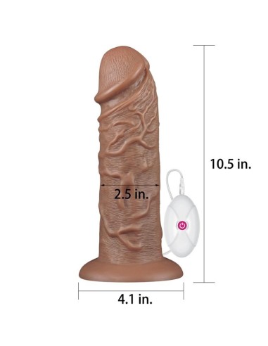 Dildo King 10.5 con Vibración Chubby Marrón