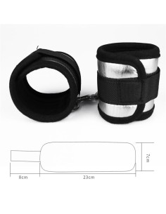 Esposas Velcro Negro y Plateado 2