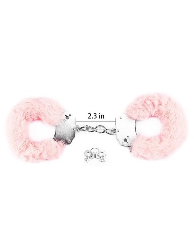 Esposas Metálicas con Pelo Rosa