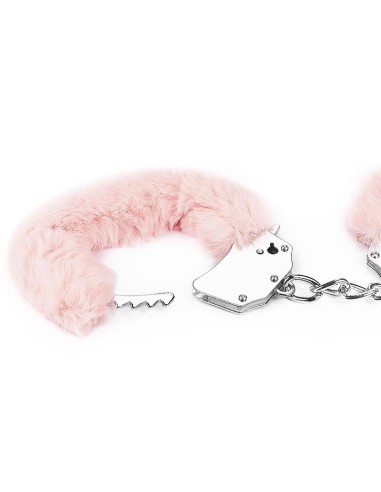 Esposas Metálicas con Pelo Rosa