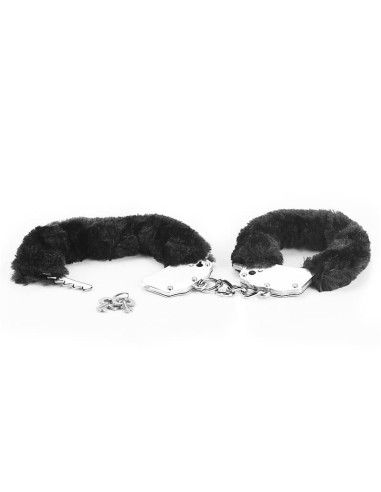 Esposas Metálicas con Pelo Negro