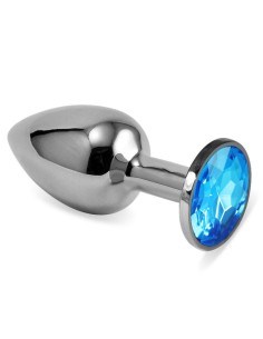 Plug Anal en Espiral Rosebud con Joya Azul
