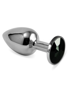 Plug Anal en Espiral Rosebud con Joya Negro