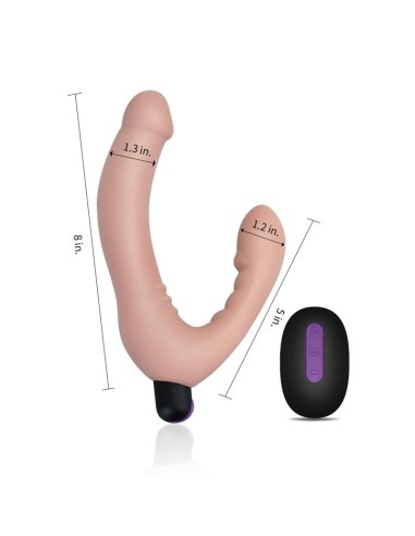 Doble Dildo Strapless Silicona USB