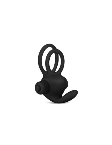 Anillo Vibrador Doble Power Clit Duo Negro