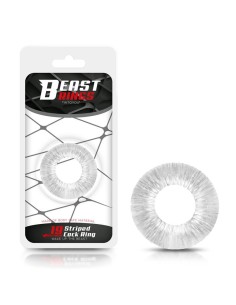 Anillo para el Pene Striped Súper Flexible 1.9 cm Transparente