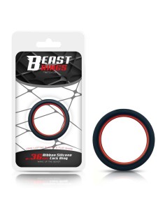 Anillo para el Pene 100% Silicona Sólida 3.6 cm Rojo y Negro