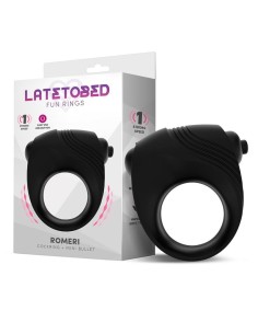 Romeri Anillo  Bala Vibradora Silicona Negro