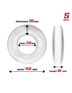 Set 3 Anillo para el Pene Flexible Transparentes 2