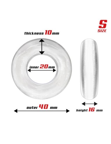Set 3 Anillo para el Pene Flexible Transparentes