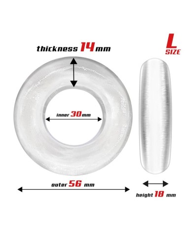 Set 3 Anillo para el Pene Flexible Transparentes