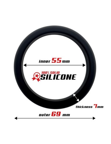 Anillo para el Pene Silicona Sólida 5.5 cm Negro