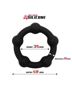 Anillo para el Pene Silicona Sólida 3.5 cm Negro 2