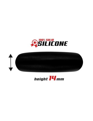 Anillo para el Pene Forma Plana Silicona Sólida 3.5 cm Negro