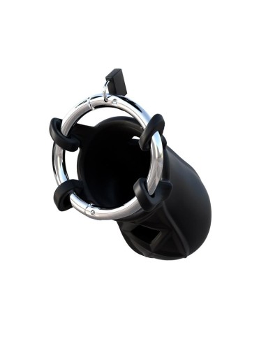 Fantasy C-Ringz Jaula de Bloqueo extremo de Silicona Color Negro