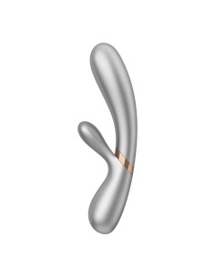 Hot Lover Vibrador Efecto Calor con APP Plata y Champagne 2