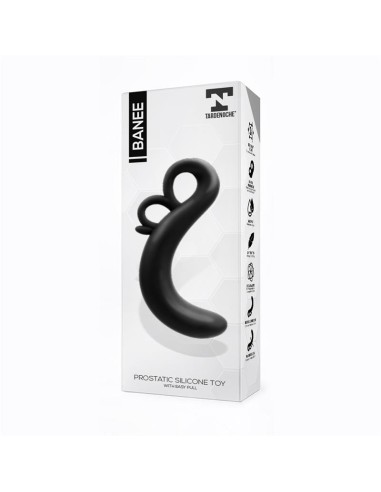 Banee Estimulador Prostático de Fácil Extracción Silicona Negro