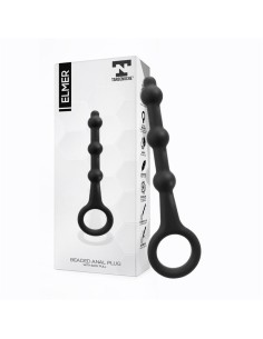 Elmer Plug Anal con Aro de Fácil Extracción Silicona Negro