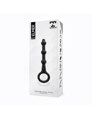 Elmer Plug Anal con Aro de Fácil Extracción Silicona Negro