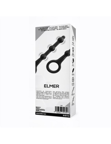 Elmer Plug Anal con Aro de Fácil Extracción Silicona Negro