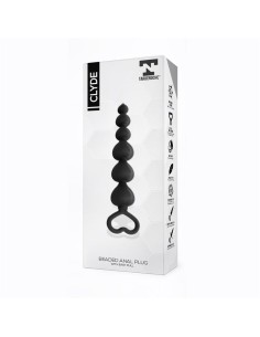 Clyde Plug Anal con Bolas con Aro de Fácil Extracción Silicona Negro 2