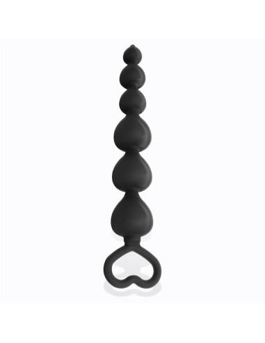 Clyde Plug Anal con Bolas con Aro de Fácil Extracción Silicona Negro