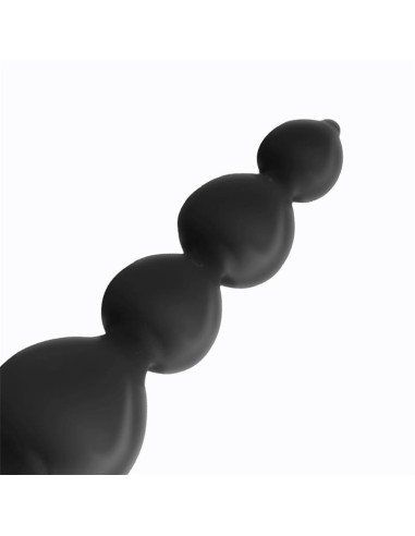 Clyde Plug Anal con Bolas con Aro de Fácil Extracción Silicona Negro