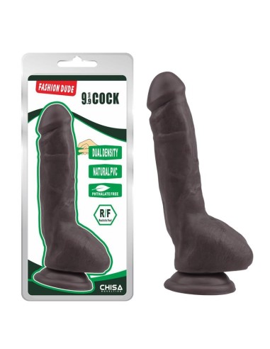 Fashion Dude Dildo Dual Density 23 cm x 4.3 cm Marrón