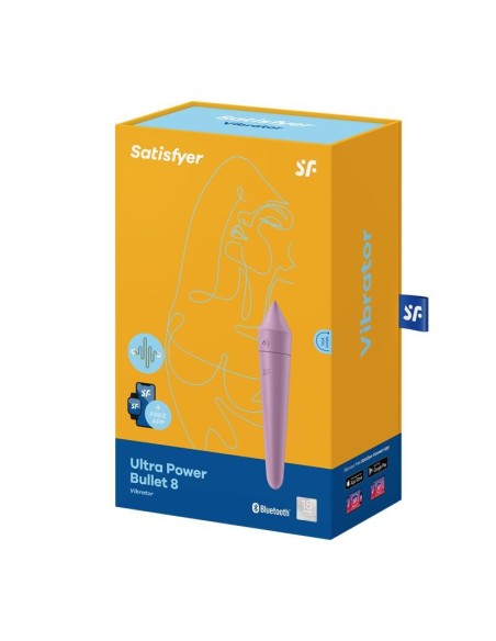 Ultra Power Bullet 8 Bala Vibradora con APP Lilac