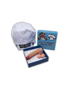 Set Gorro de Cocinero, Broche y Estimulador